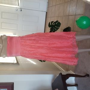 Gala s insanely soft strapless gown shimmery flowy silk overlay floats wit…